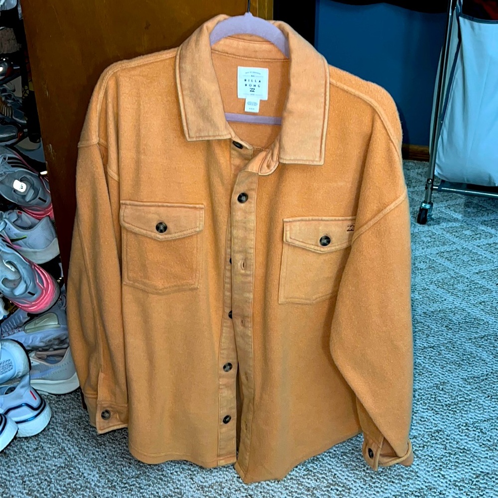 Billabong Orange Button-Up Shirt